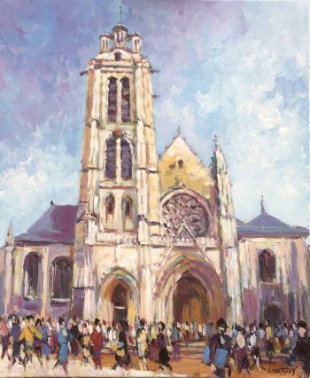 VUE SUR LA CATHÉDRALE SAINT-MACLOU DE PONTOISE