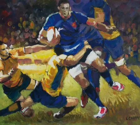 EN PLEINE ACTION : PLAQUAGE AU RUGBY