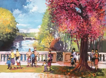 DÉTENTE DANS LE PARC DU CHÂTEAU CONTI