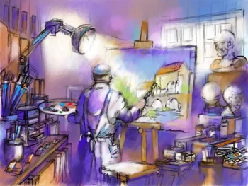 DANS L'ATELIER…