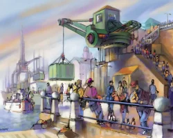 Étude réalisée sur tablette Apple iPad© 12,9' sur application Procreate - 2022 EN ATTENDANT L'EMBARQUEMENT…