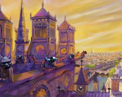 Étude réalisée sur tablette iPad 12,9' sur application Procreate - 2023 UNE GARGOUILLE QUI S'ENNUIE