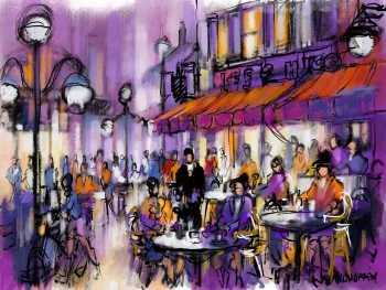 Étude réalisée sur tablette Apple iPad© 10,5' sur application Procreate - 2023 - Format 73 cm x 54 cm - impression sur toile LES NUITS MAUVES