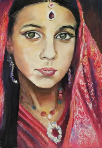 REGARD DE FILLETTE INDIENNE