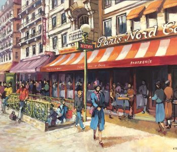 “Paris Nord Café II” - Acrylique sur toile - 116 cm x 89 cm - Ref.799/2018
